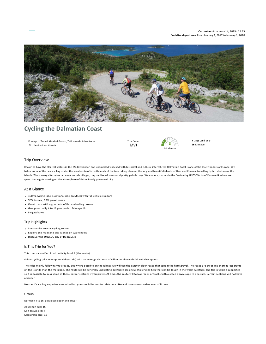 Cycling the Dalmatian Coast