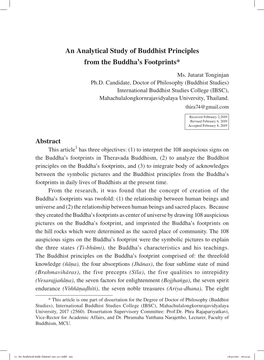 An Analytical Study of Buddhist Principles from the Buddha's Footprints*