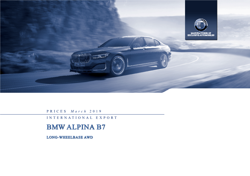 Bmw Alpina B7