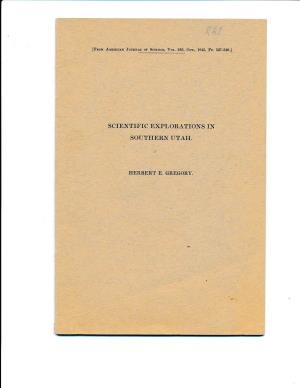 SCIENTIFIC EXPLORA'iions in SOUI'hern UTAH. American Journal of Science Octoben 1945
