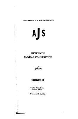 Fifteenth Annual Conference Program