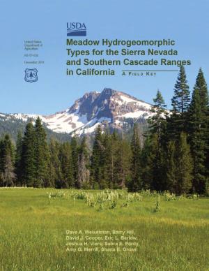 A Field Key to Meadow Hydrogeomorphic Types for the Sierra Nevada and Southern Cascades, CA