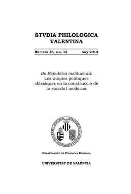 Stvdia Philologica Valentina