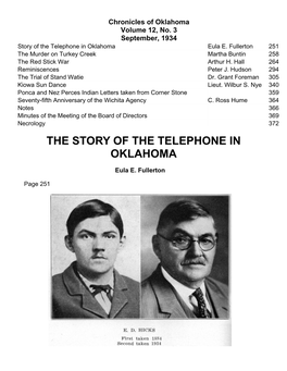 The Story of the Telephone in Oklahoma