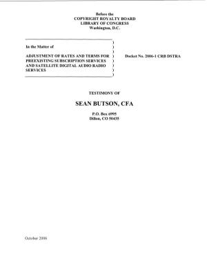 Sean Butson Testimony