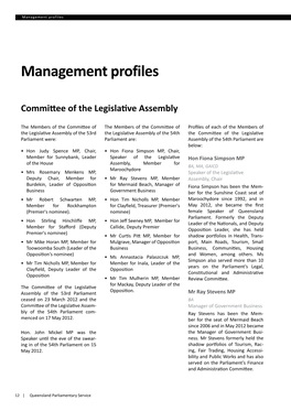 Management Profiles Committee of The