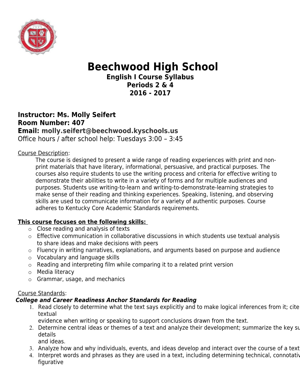 Beechwood High School