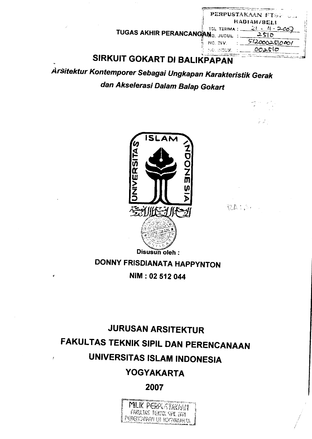 Armektur Kontemporer Sebagai Ungkapan Karakteristik Gerak Dan Akselerasi Dalam Balap Gokart