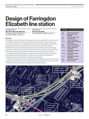 Design of Farringdon Elizabeth Line Station