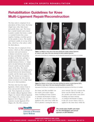 Rehabilitation Guidelines for Knee Multi-Ligament Repair/Reconstruction