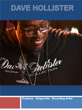 Recording Artist DAVE HOLLISTER