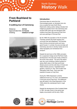 North Sydney History Walk : from Bushland to Parkland Page 2