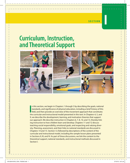 Curriculum, Instruction, and Theoretical Support (Top Left, Middle, Learning