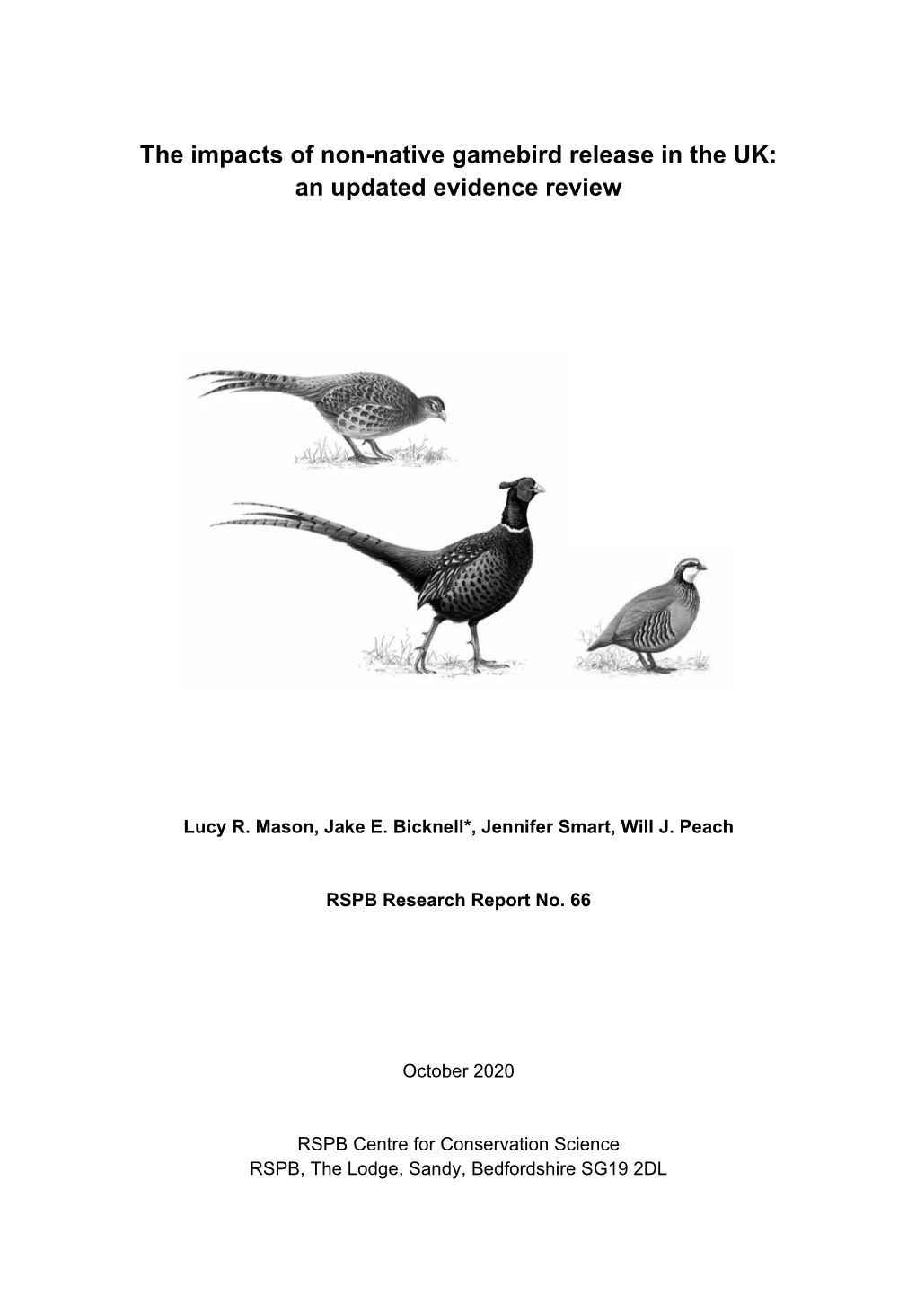 The Impacts of Non-Native Gamebird Release in the UK: an Updated Evidence Review