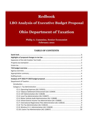 Redbook Ohio Department of Taxation