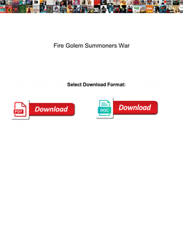 Fire Golem Summoners War