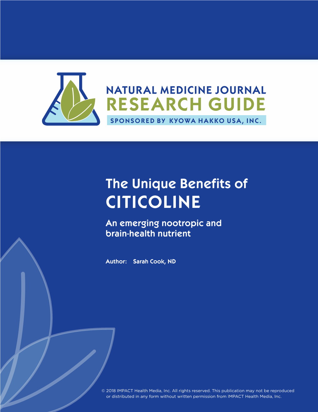 CITICOLINE an Emerging Nootropic and Brain-Health Nutrient