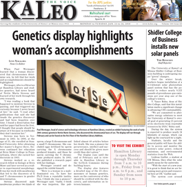 Genetics Display Highlights Woman's Accomplishments