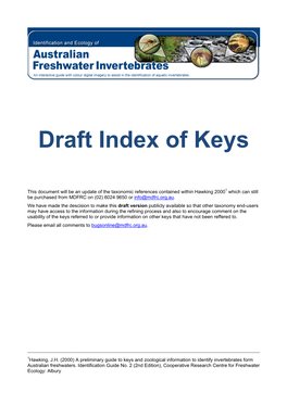 Draft Index of Keys