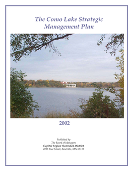 The Como Lake Strategic Management Plan