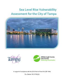 Sea Level Rise Vulnerability Assessment for the City of Tampa