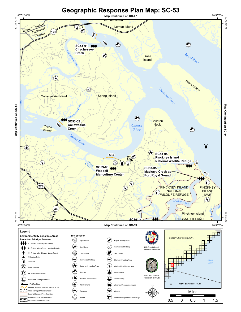 SC-53 80°52'30"W Map Continued on SC-47 80°45'0"Wshell Point N N " "