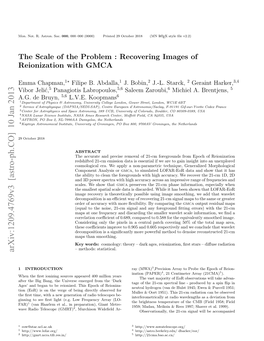 The Scale of the Problem: Recovering Images of Reionization with GMCA