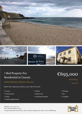 7 Bed Villa for Sale in Cascais, Portugal