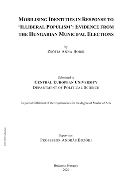 'Illiberal Populism': Evidence from the Hungarian