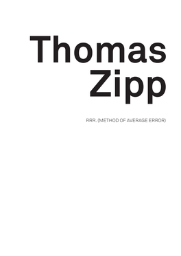 RRR. (METHOD of AVERAGE ERROR) Thomas Zipp
