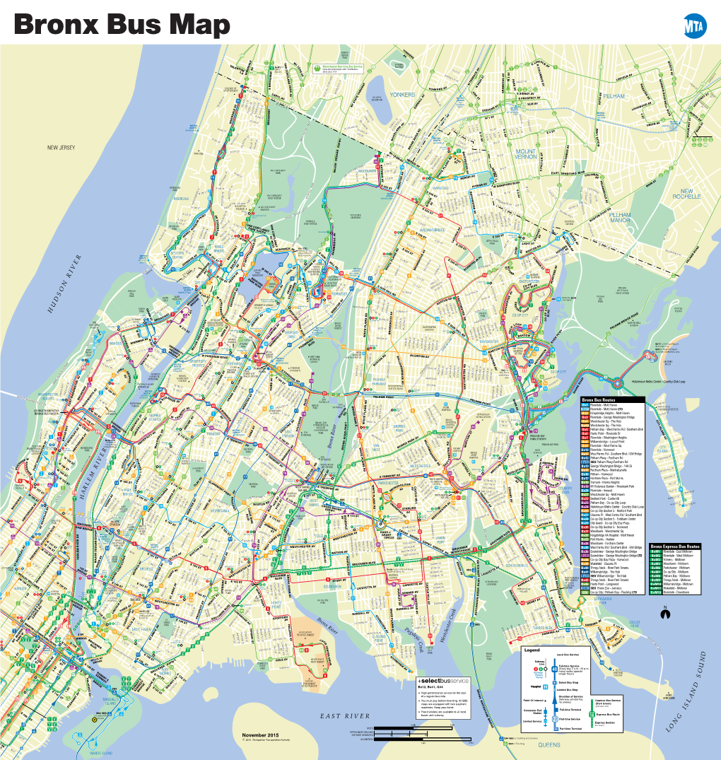 Bronx Bus Map November 2015