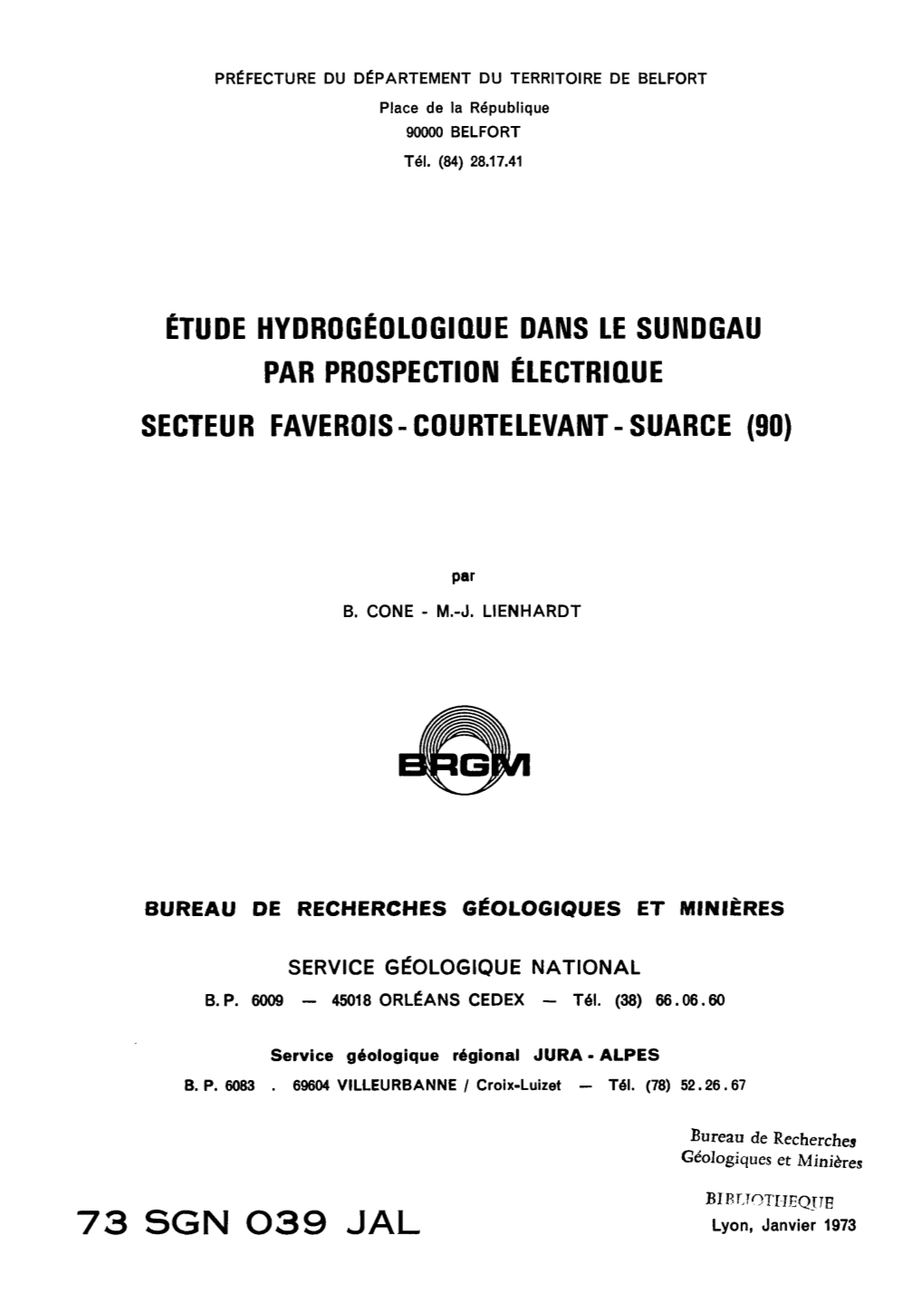 Étude Hydrogéologique Dans Le Sundgau Par Prospection Électrique Secteur Faverois-Courtelevant-Suarce (90)