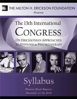 Erickson Congress 2019 Syllabus