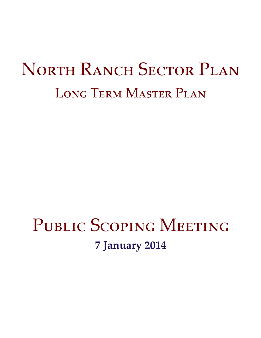 Information from Public Scoping Meeting