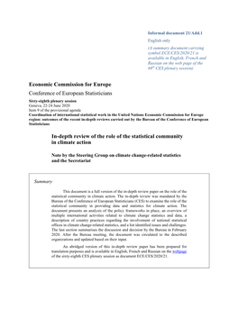 In-Depth Review of the Role of the Statistical Community in Climate Action