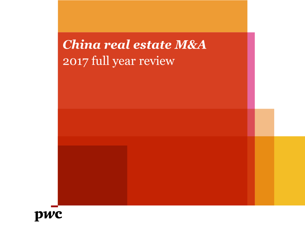 China Real Estate M&A 2017 Full Year Review