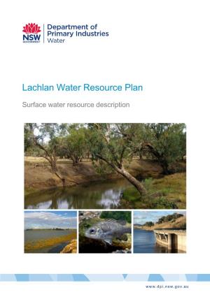 Lachlan Water Resource Plan