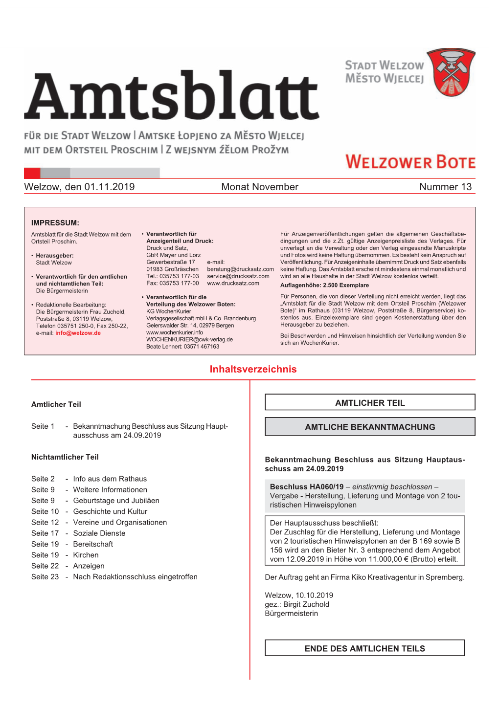 Amtsblatt November 2019 (2,9 Mib)