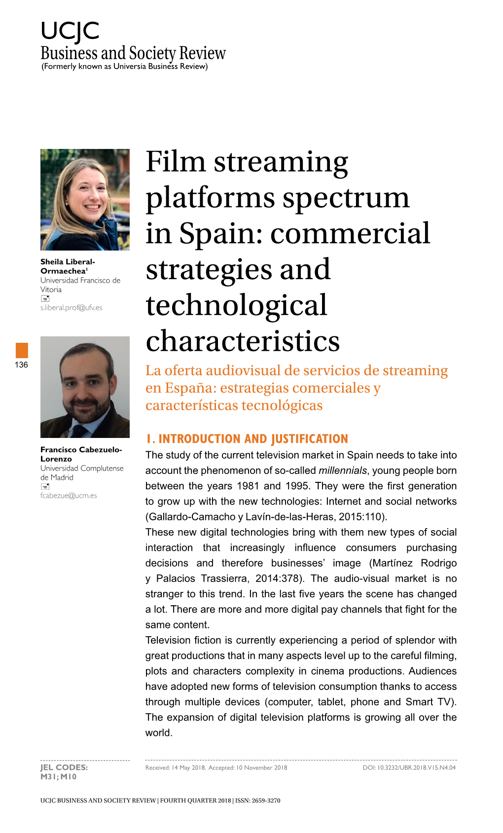 Film Streaming Platforms Spectrum in Spain