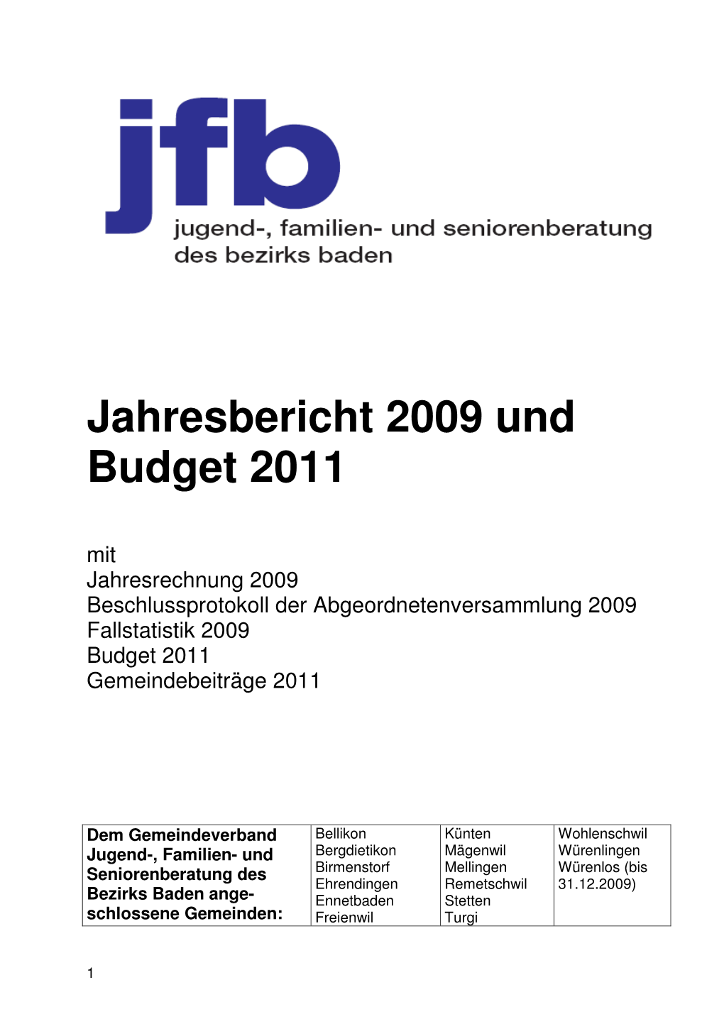 Jahresbericht 2009X