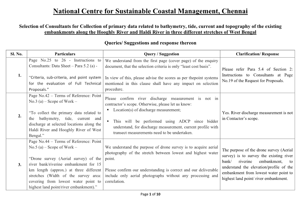 National Centre for Sustainable Coastal Management, Chennai