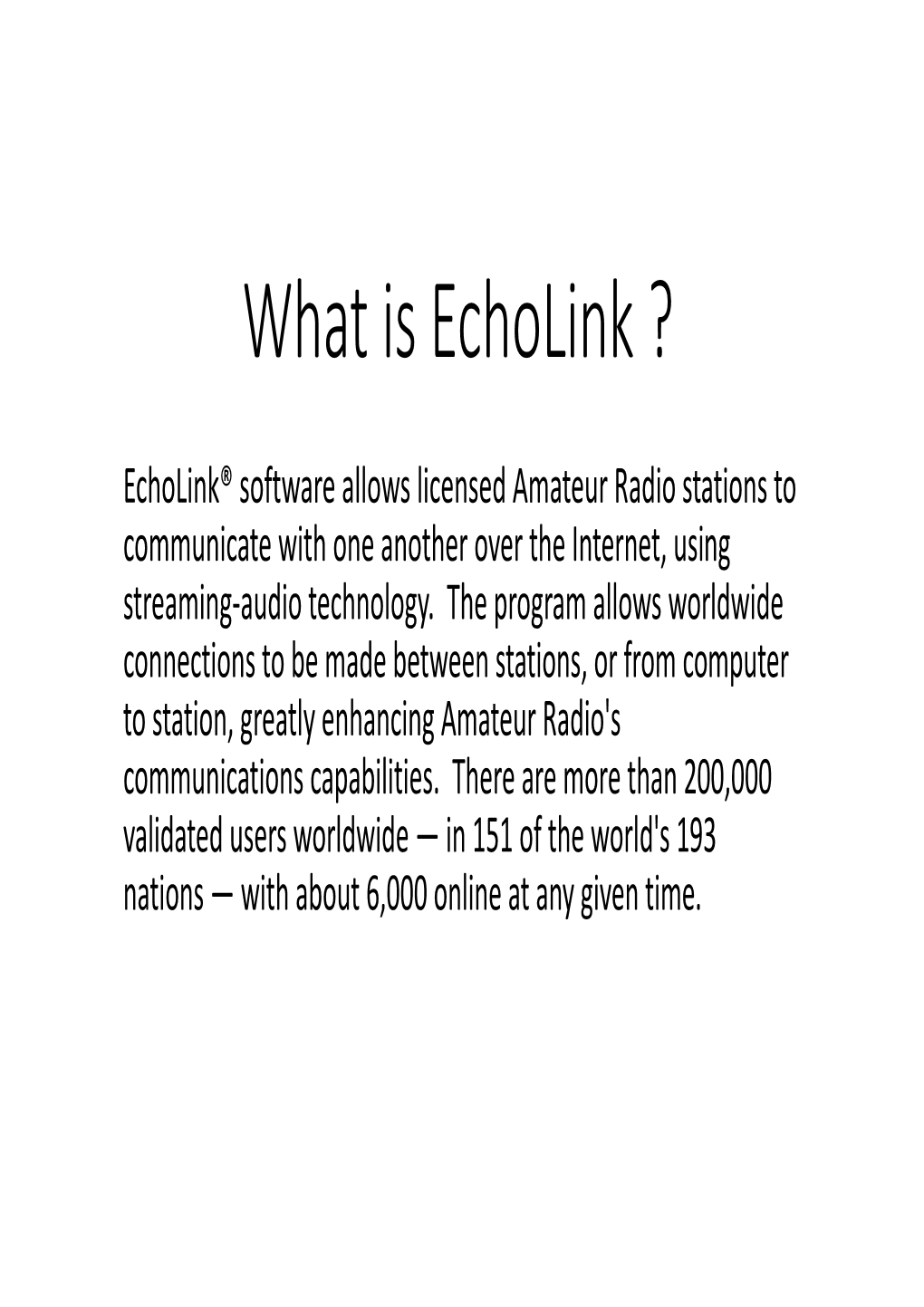 Echolink Presentation.Pptx