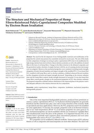 The Structure and Mechanical Properties of Hemp Fibers-Reinforced Poly(-Caprolactone)