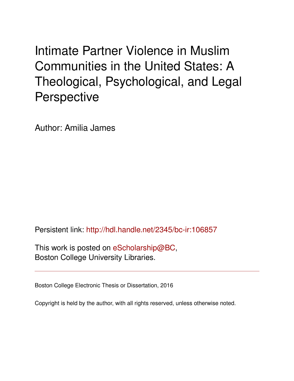 Intimate Partner Violence in Muslim Communities in the United States: a Theological, Psychological, and Legal Perspective