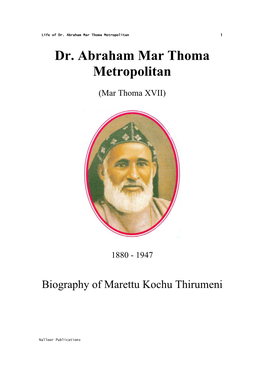 Dr. Abraham Mar Thoma Metropolitan 1