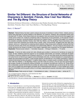 The Structure of Social Networks of Characters in Seinfeld, Friends