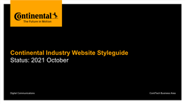 Website Styleguide Status: 2021 October