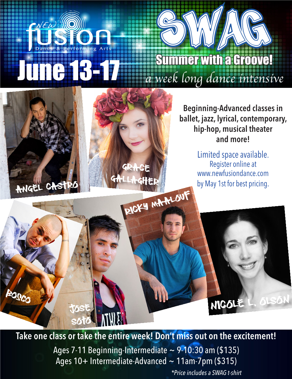 June 13-17 a Week Long Dance Intensive