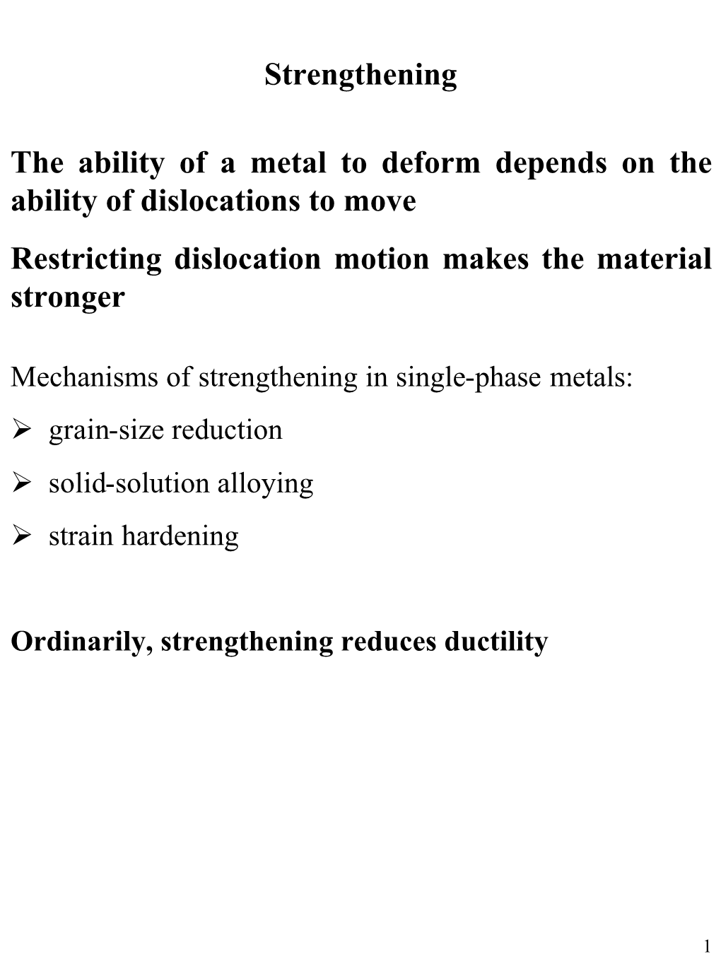 Strain Hardening