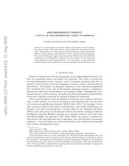 Self-Reference Upfront: a Study of Self-Referential G\" Odel Numberings